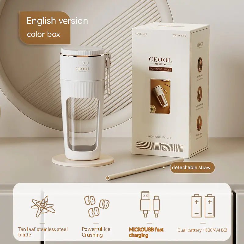 Copo Juicer Elétrico Portátil - Copy Club - 7.4V English color box - 0318 Juicer Cup